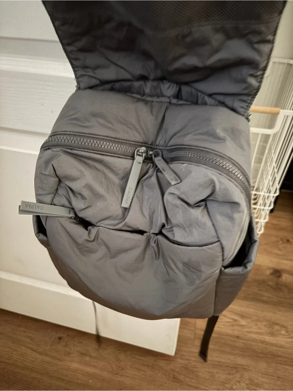Calpak Gray Baby Bag Backpack